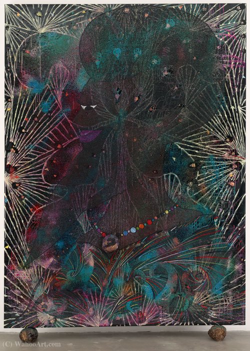 Wikioo.org - The Encyclopedia of Fine Arts - Painting, Artwork by Chris Ofili - Prince amongst Thieves