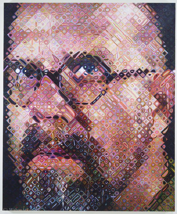 WikiOO.org - Enciklopedija dailės - Tapyba, meno kuriniai Chuck Close - Self portrait