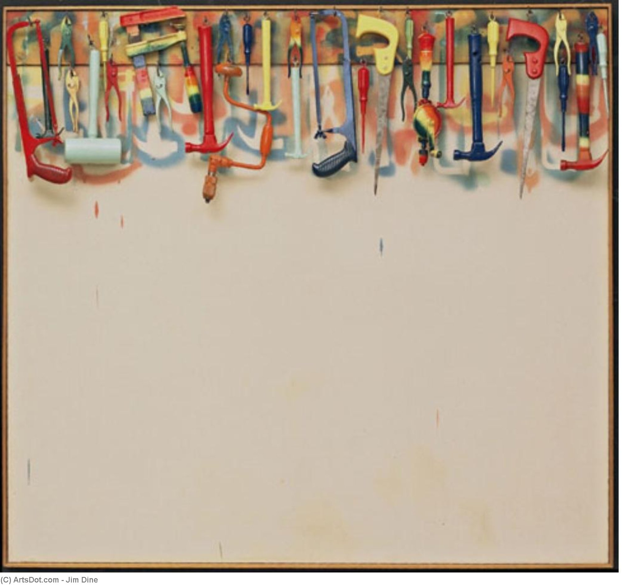 Wikioo.org - Die Enzyklopädie bildender Kunst - Malerei, Kunstwerk von Jim Dine - fünf fuß bunte werkzeuge