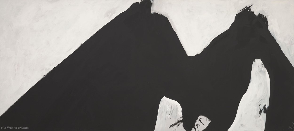 WikiOO.org - Encyclopedia of Fine Arts - Lukisan, Artwork Robert Motherwell - In Black and White No. - (2)