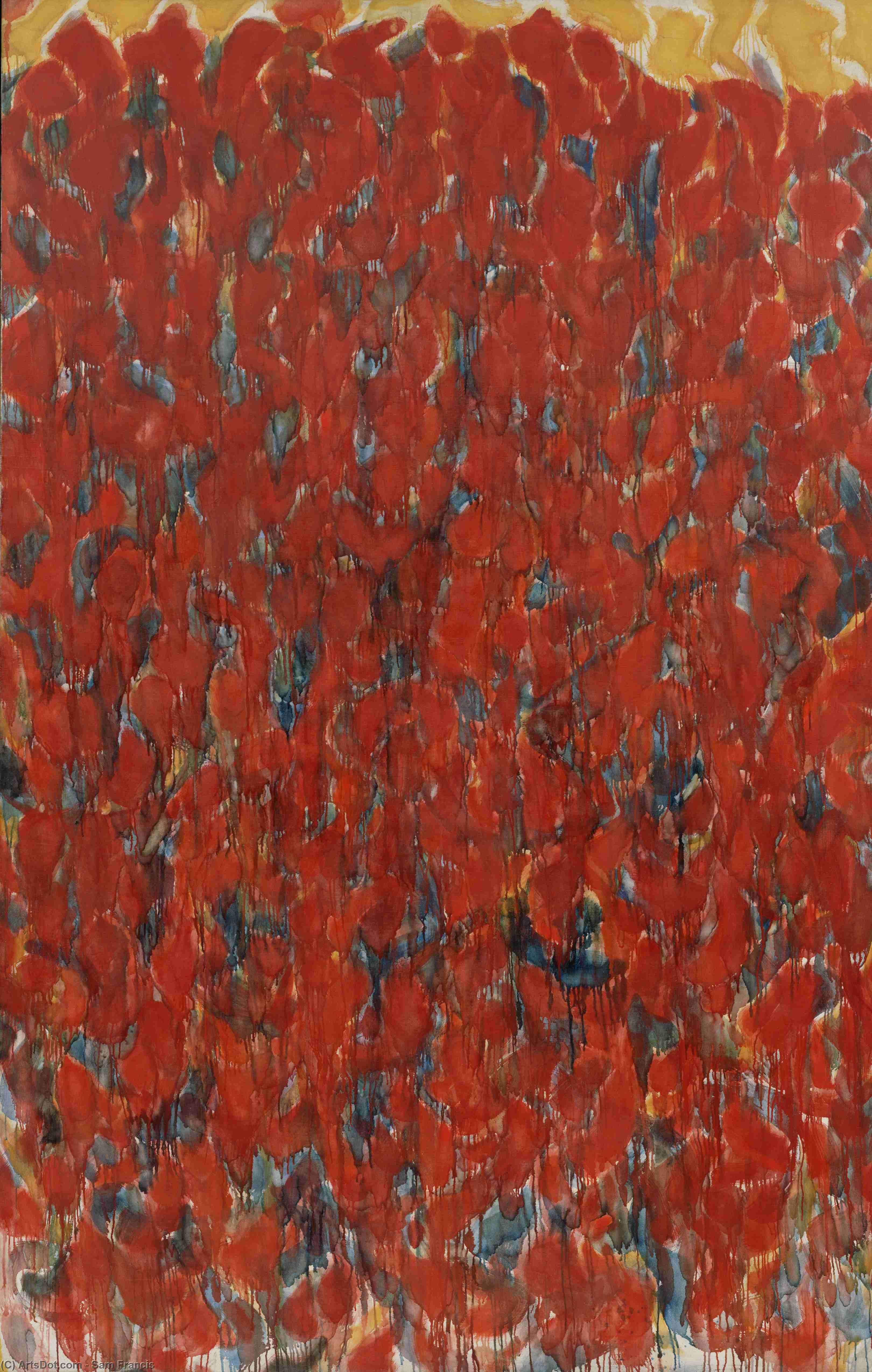 Wikioo.org - The Encyclopedia of Fine Arts - Painting, Artwork by Sam Francis - Big red