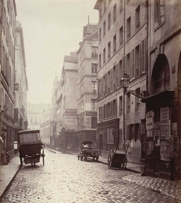 Wikioo.org - The Encyclopedia of Fine Arts - Painting, Artwork by Charles Marville - Rue du Cygne, Rue Mondatour