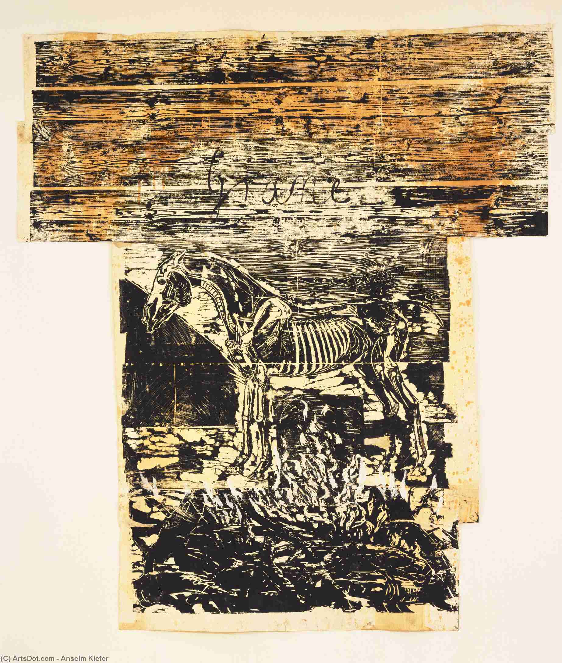 Wikioo.org - The Encyclopedia of Fine Arts - Painting, Artwork by Anselm Kiefer - Grane