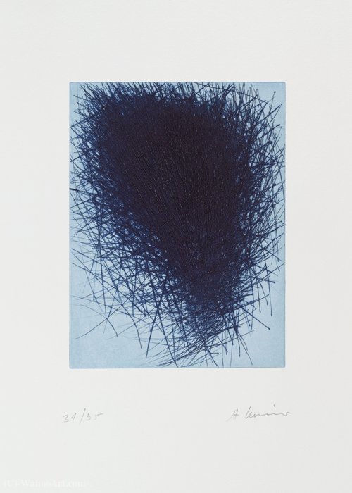 Wikioo.org - The Encyclopedia of Fine Arts - Painting, Artwork by Arnulf Rainer - Blue nest