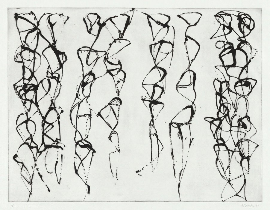 Wikioo.org - The Encyclopedia of Fine Arts - Painting, Artwork by Brice Marden - Zen Study 3 from Cold Mountain Series
