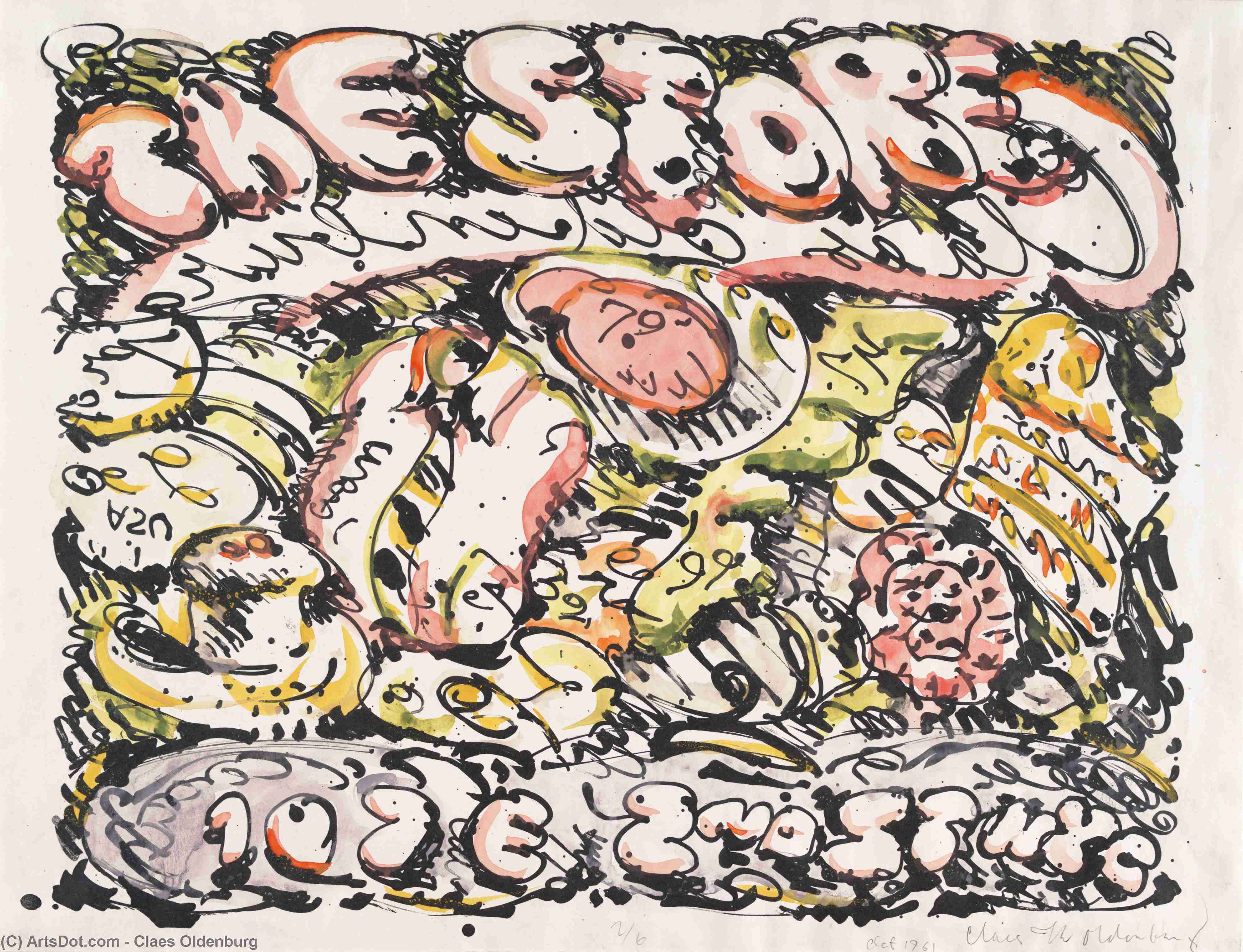 Wikioo.org – L'Encyclopédie des Beaux Arts - Peinture, Oeuvre de Claes Oldenburg - affiche du magasin