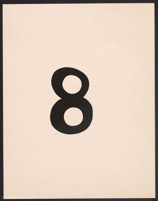 Wikioo.org - The Encyclopedia of Fine Arts - Painting, Artwork by Jean (Hans) Arp - Arabische Act, plate 7 from 7 Arpaden von Hans Arp
