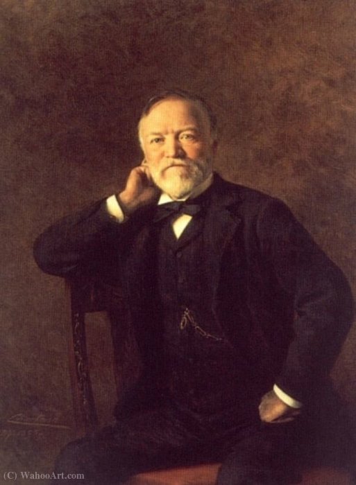 WikiOO.org - אנציקלופדיה לאמנויות יפות - ציור, יצירות אמנות Theobald Chartran - Portrait of Andrew Carnegie