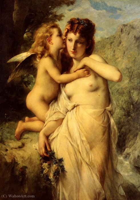 Wikioo.org – L'Encyclopédie des Beaux Arts - Peinture, Oeuvre de Adolphe Jourdan - Les Secrets De L Amour