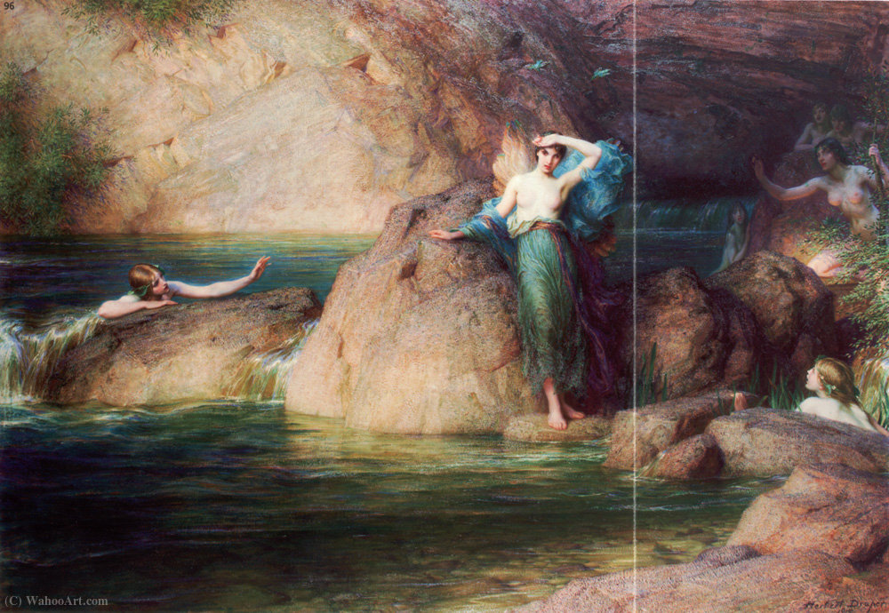 Wikioo.org – L'Encyclopédie des Beaux Arts - Peinture, Oeuvre de Herbert James Draper - Halcyone