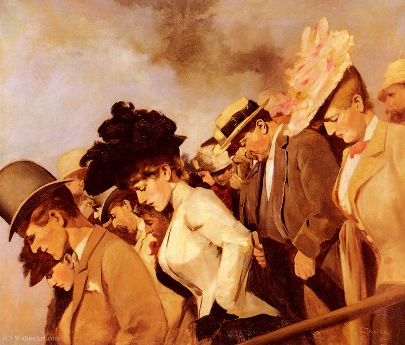 Wikioo.org - The Encyclopedia of Fine Arts - Painting, Artwork by Franz Dvorak - At the races