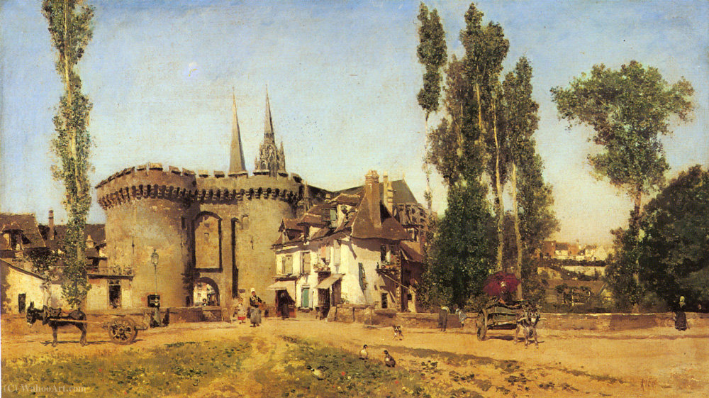 Wikioo.org – La Enciclopedia de las Bellas Artes - Pintura, Obras de arte de Martin Rico Ortega - La aldea de Chartres