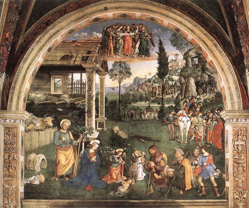 Wikioo.org - The Encyclopedia of Fine Arts - Painting, Artwork by Pinturicchio - Adoration of the Child