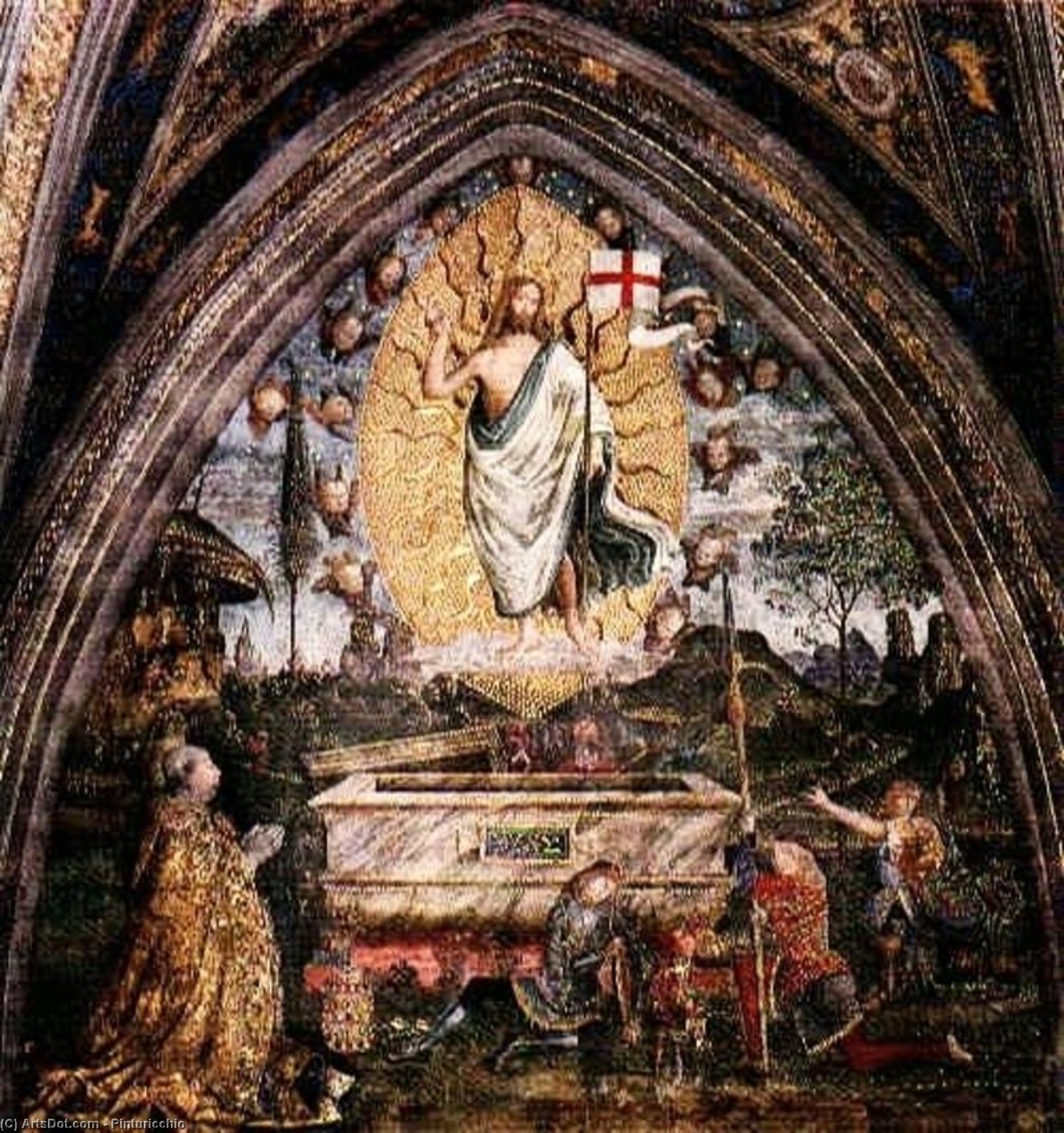 WikiOO.org - Enciklopedija dailės - Tapyba, meno kuriniai Pinturicchio - The resurrection