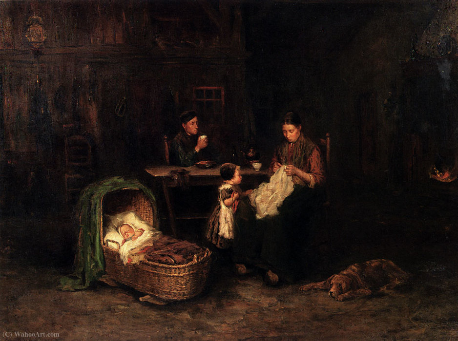Wikioo.org - The Encyclopedia of Fine Arts - Painting, Artwork by Bernard De Hoog - A family gathering