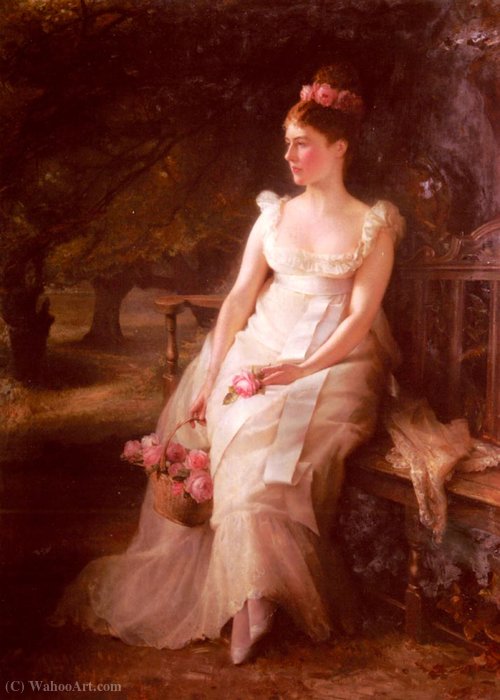 Wikioo.org - The Encyclopedia of Fine Arts - Painting, Artwork by Edward Robert Hughes - The debutante