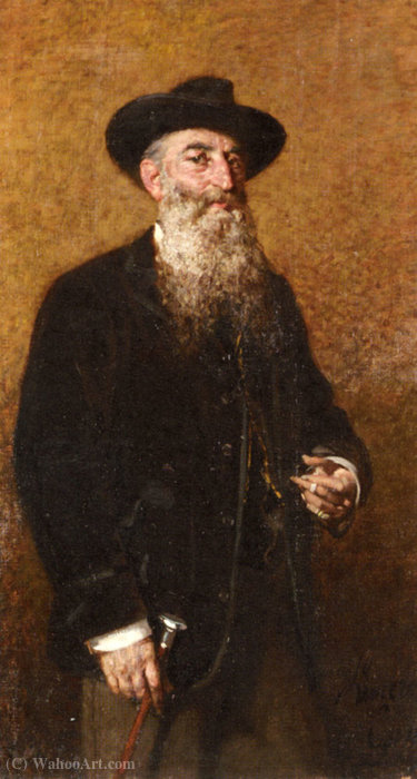 Wikioo.org - The Encyclopedia of Fine Arts - Painting, Artwork by Egisto Lancerotto - A portrait of a distinguished italian gentleman