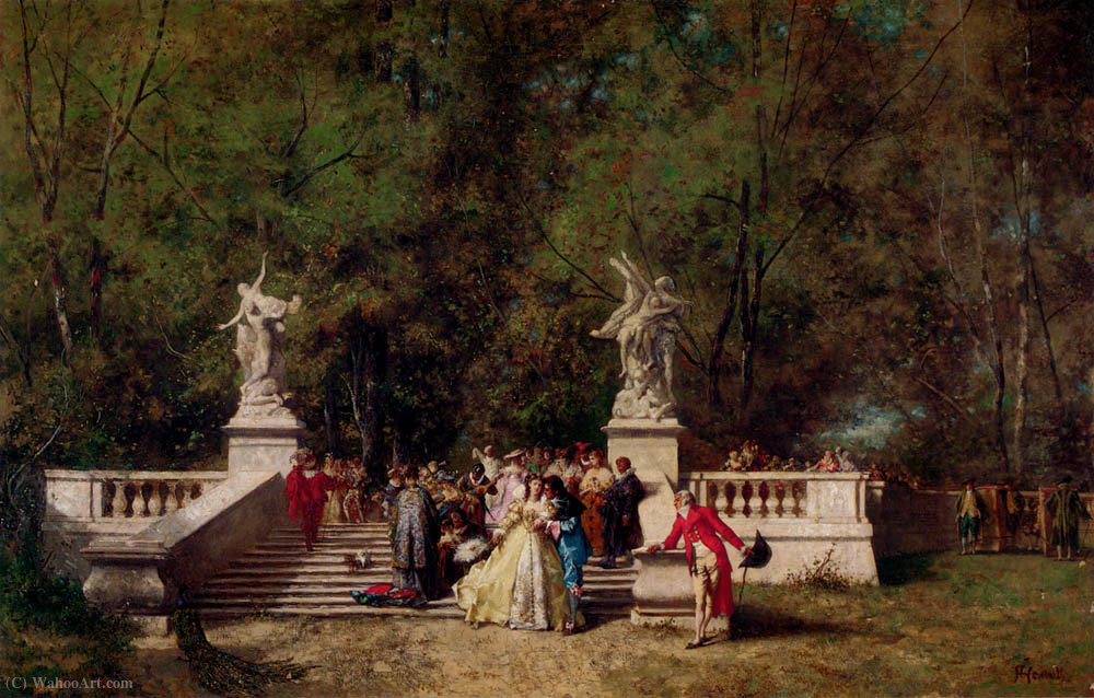 Wikioo.org - The Encyclopedia of Fine Arts - Painting, Artwork by Ferdinand Heilbuth - The garden party