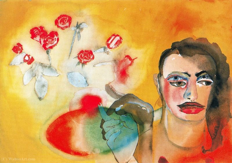 Wikioo.org - The Encyclopedia of Fine Arts - Painting, Artwork by Francesco Clemente - Untitled (204)