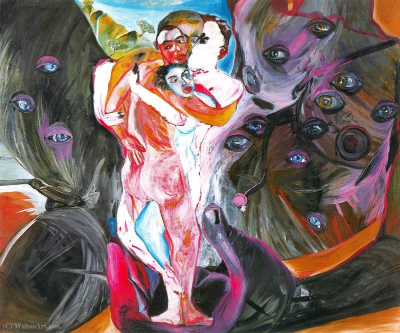 Wikioo.org - The Encyclopedia of Fine Arts - Painting, Artwork by Francesco Clemente - Untitled (523)