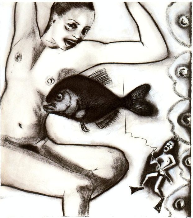 WikiOO.org – 美術百科全書 - 繪畫，作品 Francesco Clemente - 无题（988）