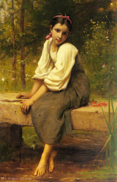 Wikioo.org - The Encyclopedia of Fine Arts - Painting, Artwork by Francois Alfred Delobbe - A moment of reflection