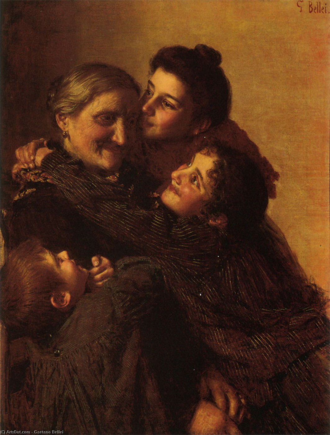 Wikioo.org - The Encyclopedia of Fine Arts - Painting, Artwork by Gaetano Bellei - La nonna