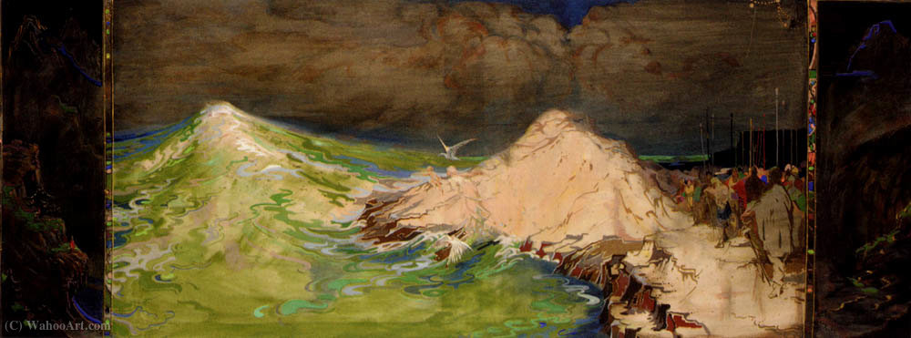 Wikioo.org – L'Enciclopedia delle Belle Arti - Pittura, Opere di George Sheringham - Il racconto di Kynon