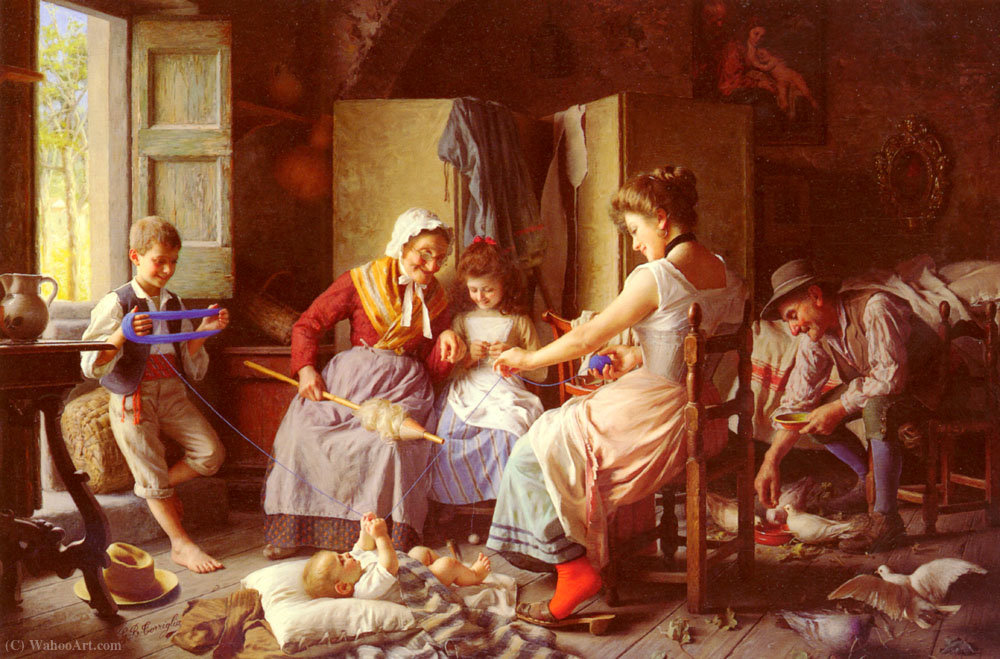Wikioo.org - The Encyclopedia of Fine Arts - Painting, Artwork by Giovanni Battista Torriglia - Torrigula g b a happy family