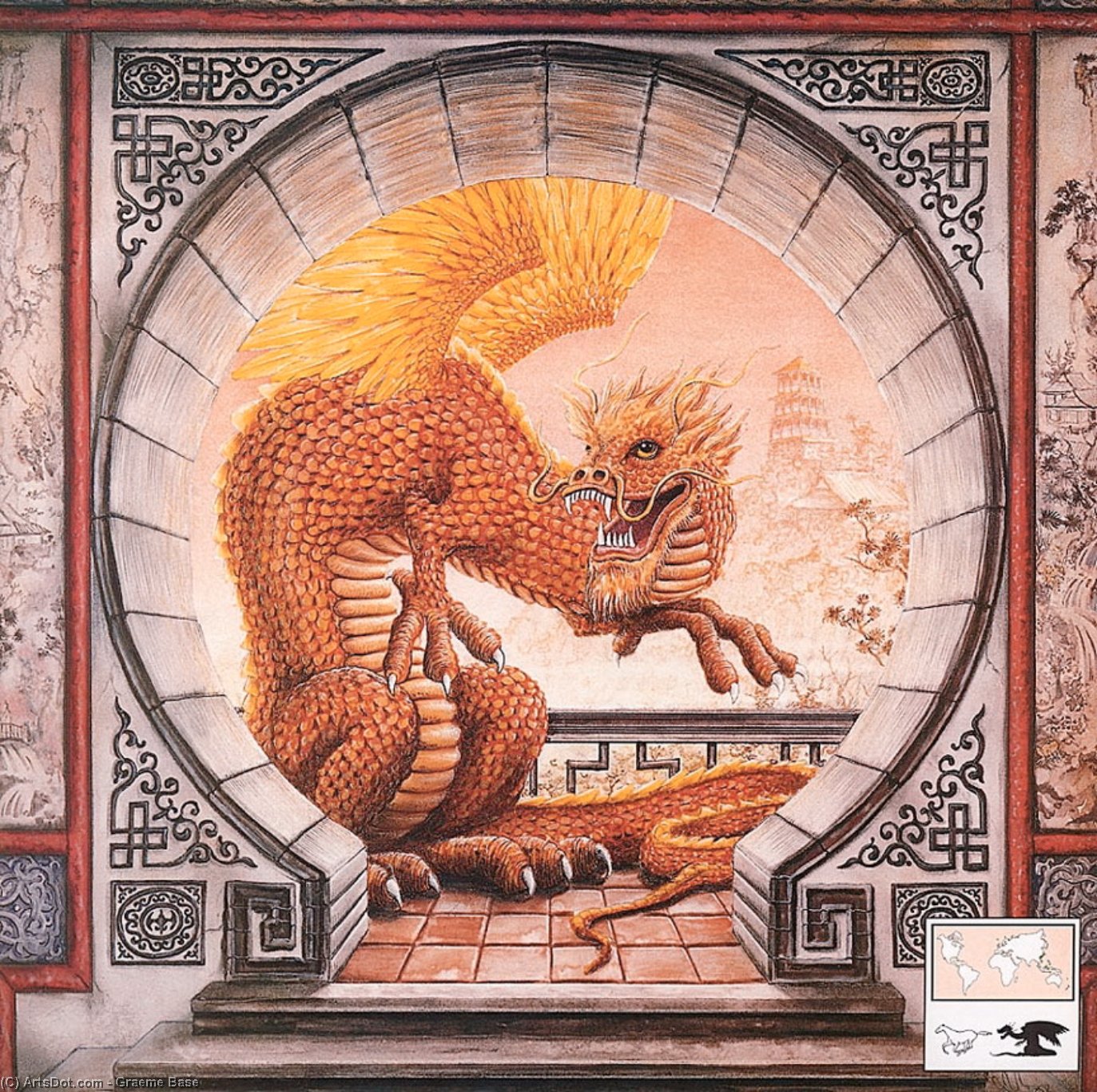 Wikioo.org - The Encyclopedia of Fine Arts - Painting, Artwork by Graeme Base - Soong Chen Yis Dragon