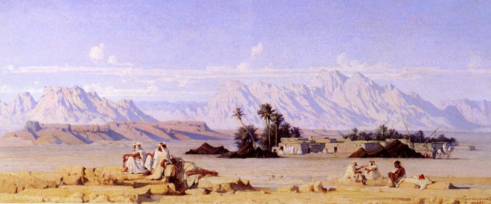 Wikioo.org - The Encyclopedia of Fine Arts - Painting, Artwork by Gustave Guillaumet - The oasis