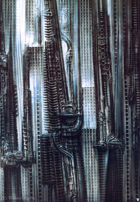 Wikioo.org - The Encyclopedia of Fine Arts - Painting, Artwork by H.R. Giger - hr giger newyorkcity IV spike