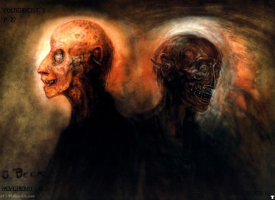 Wikioo.org - The Encyclopedia of Fine Arts - Painting, Artwork by H.R. Giger - hr giger pII reverend b smokebeast p27