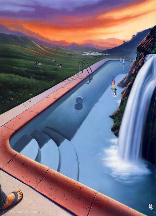 Wikioo.org - The Encyclopedia of Fine Arts - Painting, Artwork by Jim Warren - Man and Nature