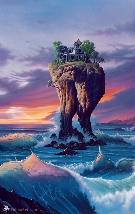 Wikioo.org - The Encyclopedia of Fine Arts - Painting, Artwork by Jim Warren - House with a view