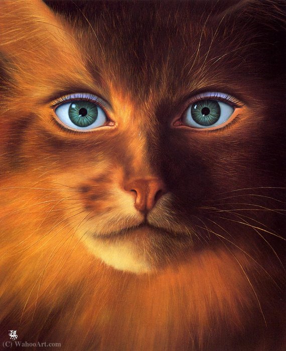 Wikioo.org - The Encyclopedia of Fine Arts - Painting, Artwork by Jim Warren - Cat Woman