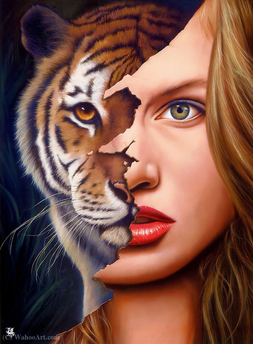Wikioo.org – L'Enciclopedia delle Belle Arti - Pittura, Opere di Jim Warren - Tiger all interno