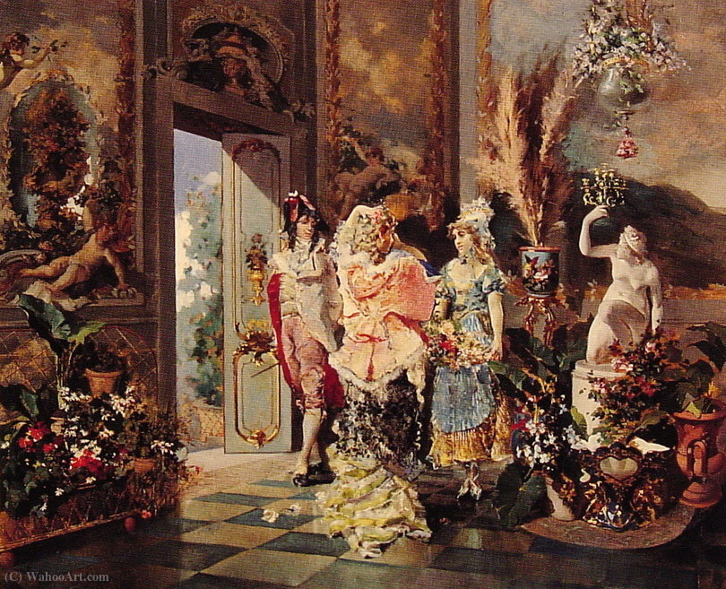 WikiOO.org - Enciclopédia das Belas Artes - Pintura, Arte por Juan Antonio Gonzalez - Rococo manners