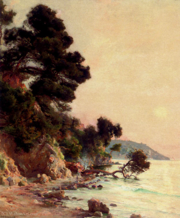 Wikioo.org – L'Enciclopedia delle Belle Arti - Pittura, Opere di Jules Alexis Muenier - Woodburners sulla costa francese