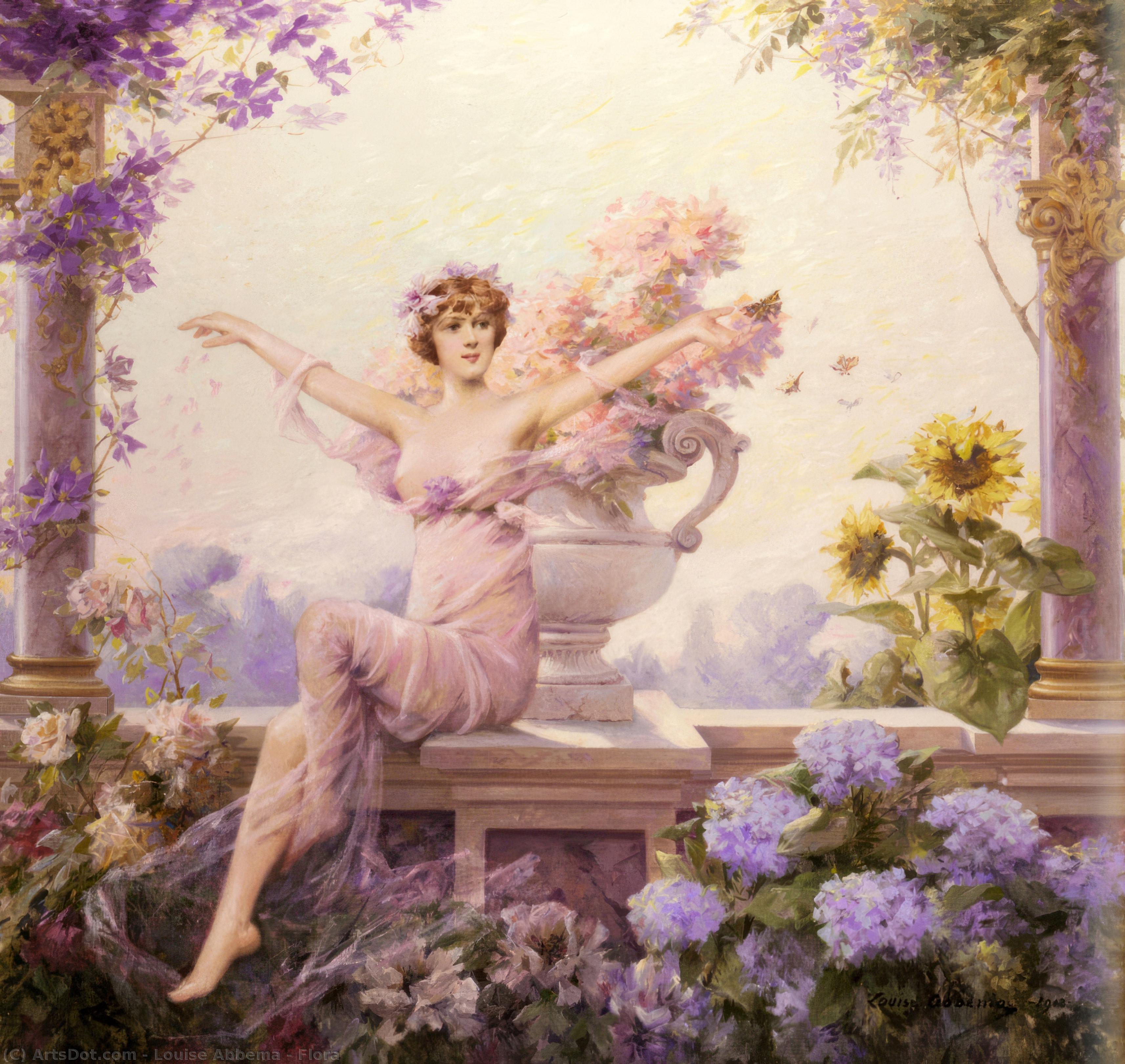 Wikioo.org - The Encyclopedia of Fine Arts - Painting, Artwork by Louise Abbema - Flora
