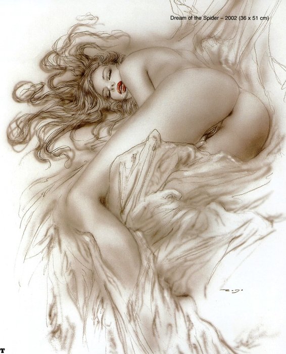 Wikioo.org - The Encyclopedia of Fine Arts - Painting, Artwork by Luis Royo - Dream of spider