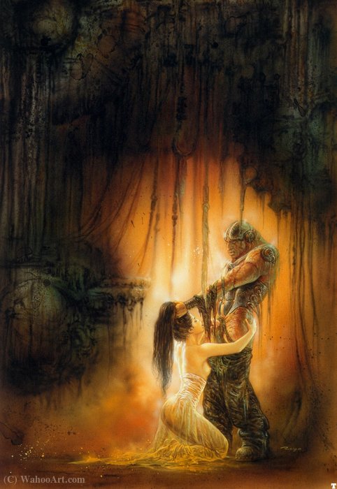 Wikioo.org - The Encyclopedia of Fine Arts - Painting, Artwork by Luis Royo - Frankensteins bride first visit to the lab