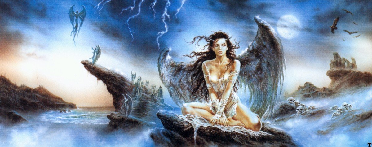 Wikioo.org - The Encyclopedia of Fine Arts - Painting, Artwork by Luis Royo - Fallen angel