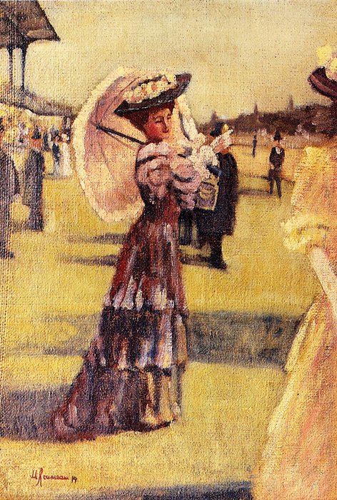 WikiOO.org - Εγκυκλοπαίδεια Καλών Τεχνών - Ζωγραφική, έργα τέχνης Marguerite Rousseau - At the races
