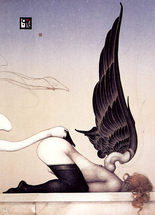 Wikioo.org - The Encyclopedia of Fine Arts - Painting, Artwork by Michael Parkes - Almost fallen angelsI