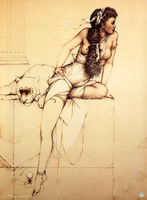 Wikioo.org - The Encyclopedia of Fine Arts - Painting, Artwork by Michael Parkes - Danae