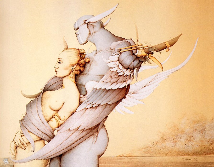 Wikioo.org - The Encyclopedia of Fine Arts - Painting, Artwork by Michael Parkes - Diamond warrior