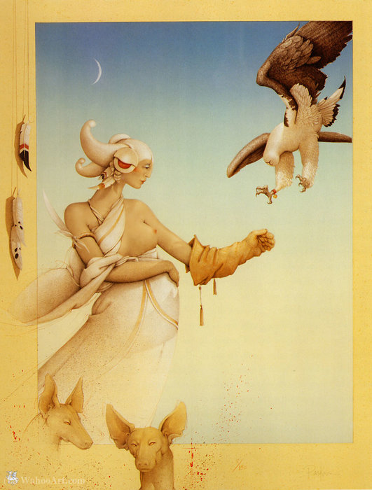 Wikioo.org - The Encyclopedia of Fine Arts - Painting, Artwork by Michael Parkes - Khensu