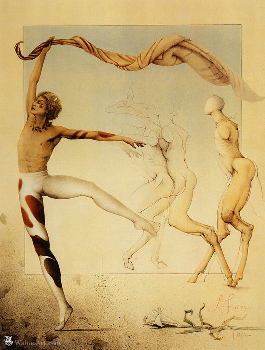 Wikioo.org - The Encyclopedia of Fine Arts - Painting, Artwork by Michael Parkes - l Apres midi d un faune