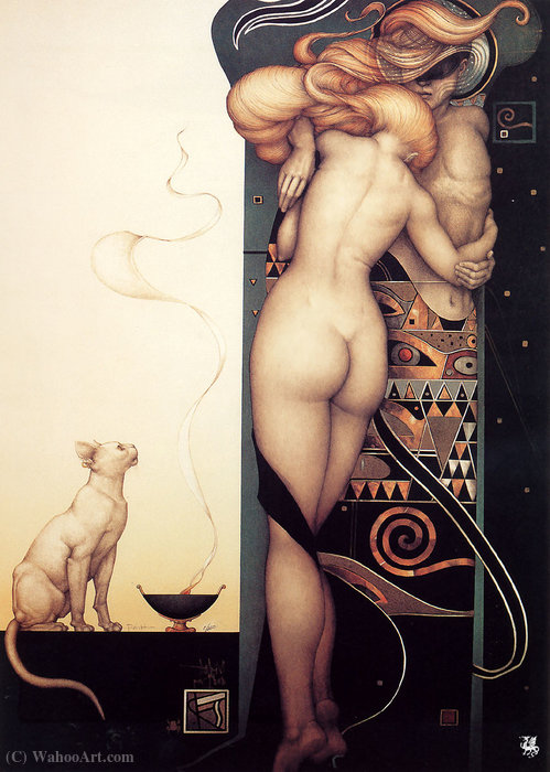 WikiOO.org - Encyclopedia of Fine Arts - Maľba, Artwork Michael Parkes - Night and Day
